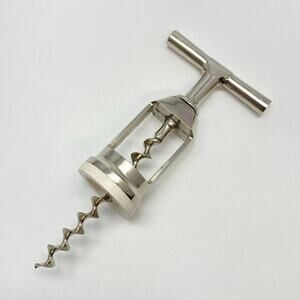 J.A.‎ Henckels Germany Chrome Silver T Handle Corkscrew Wine Bottle Opener DBGM
